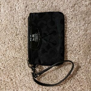 Coach Black Wristlet Wallet